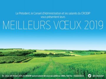 Le CRODIP vous souhaite une excellente année 2019.
Nous serons présent au @sima_paris du 24 au 28 février https://t.co/bQQ7ekHbkv